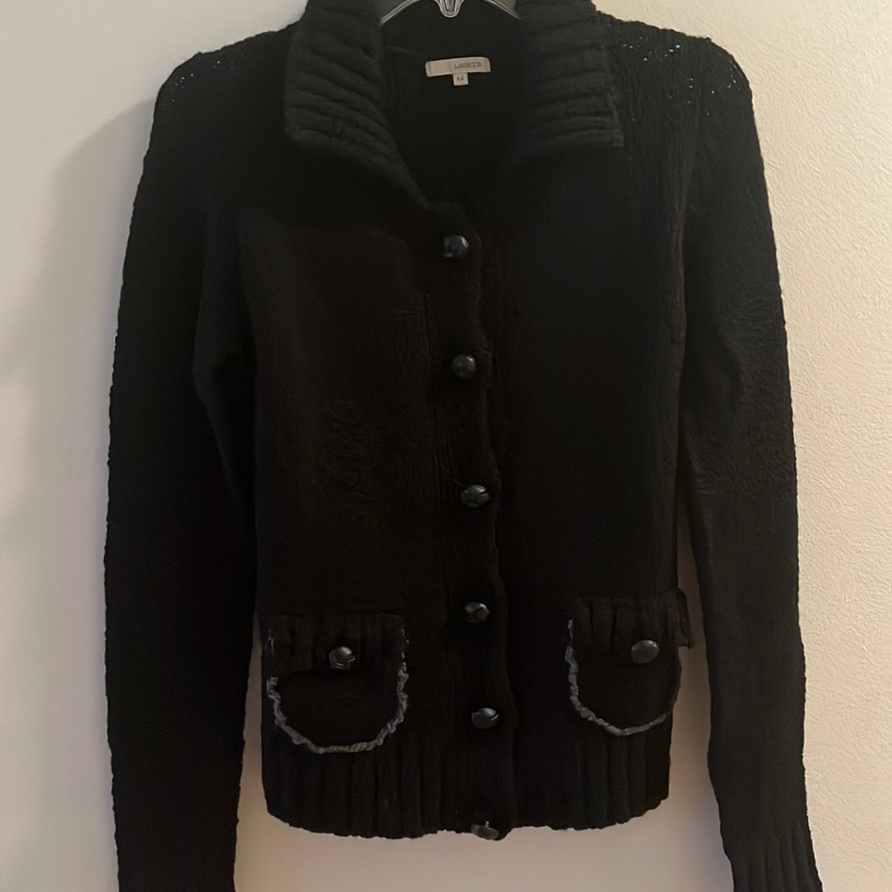 LAURIE B Short Sweater Button Down Cardigan Size M